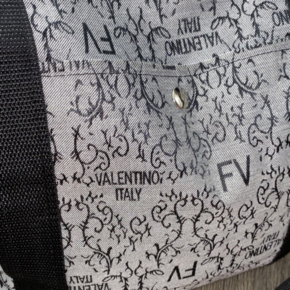 Valentino FV Monogram Gray and Black Duffel Bag - Picture 3 of 13